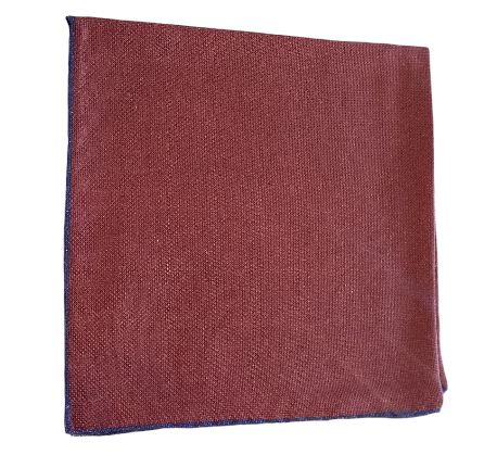 Seaward and Stearn Reversible Solid Pocket Square: Crimson/Navy Edge