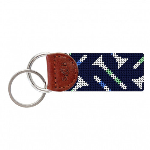 Smathers and Branson Golf Tee Pattern Key Fob (Dark Navy)