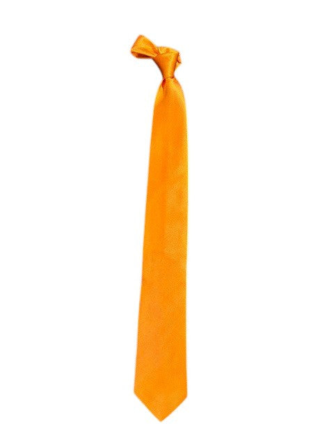 Bob Goodman Solid Silk Necktie: Bright Orange