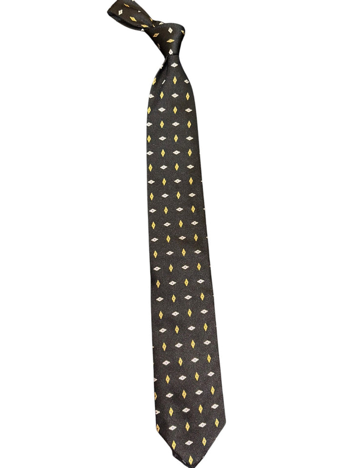 Bob Goodman Gold Diamonds Necktie: Black