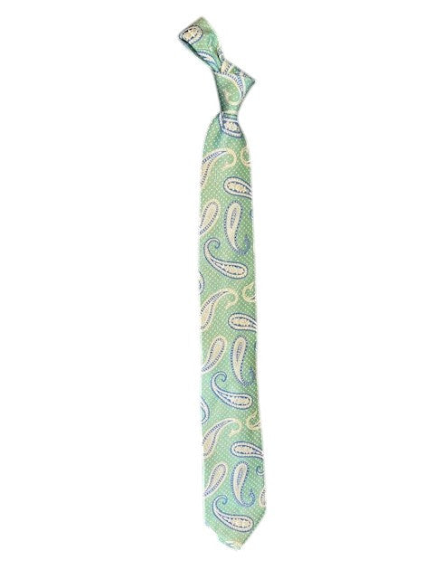 Bob Goodman Paisley Necktie: Mint Green