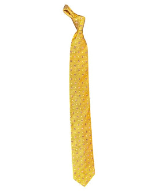 Bob Goodman Floral Necktie: Tangerine and Pink