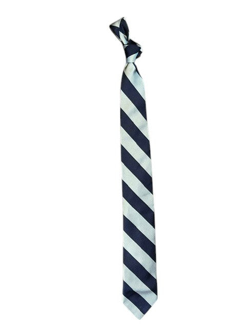 Bob Goodman College Stripe Necktie: Navy/Silver