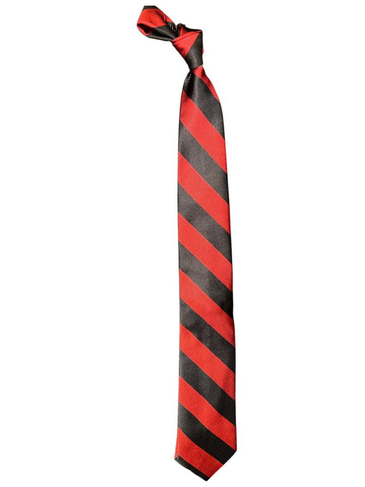 Bob Goodman College Stripe Necktie: Red/Black