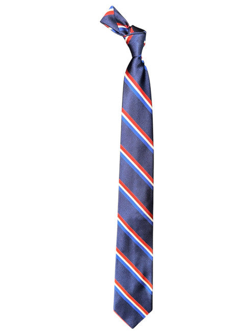 Bob Goodman Americana Stripe Necktie: Navy