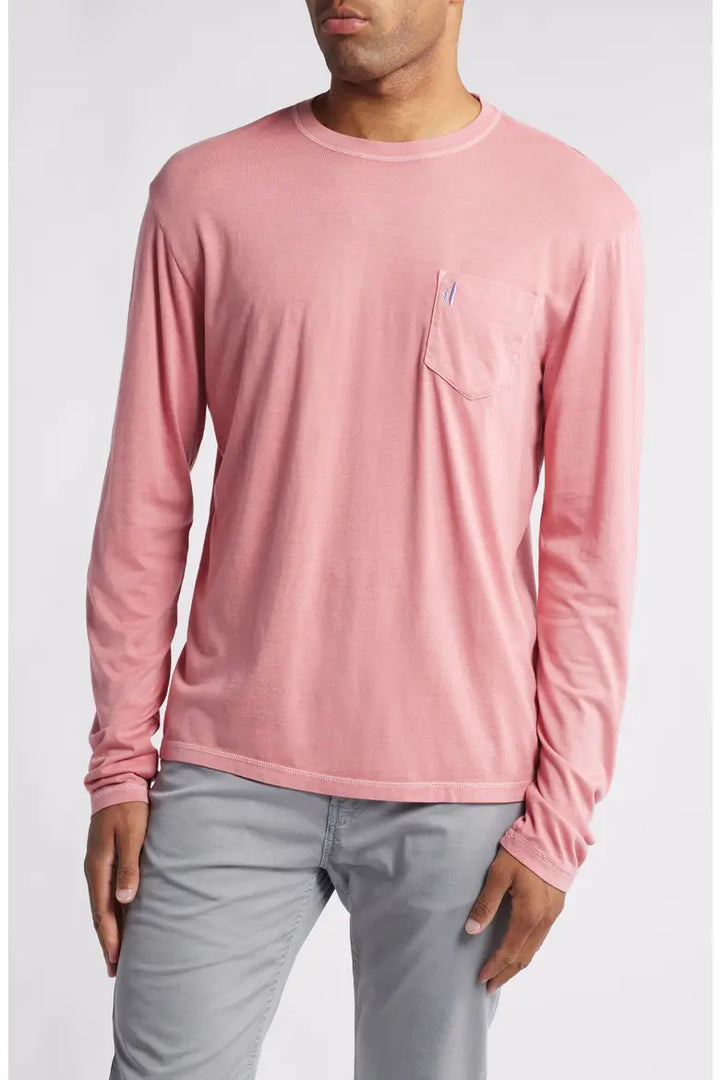 Johnnie-O Brennan Long Sleeve Cotton Blend T-Shirt: Bandana
