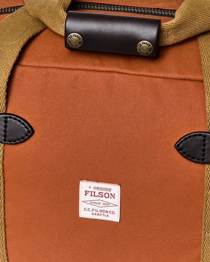 Filson Small Tin Cloth Duffle Bag: Rust