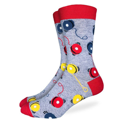 Good Luck Sock Men's Yo-Yo Socks: Grey