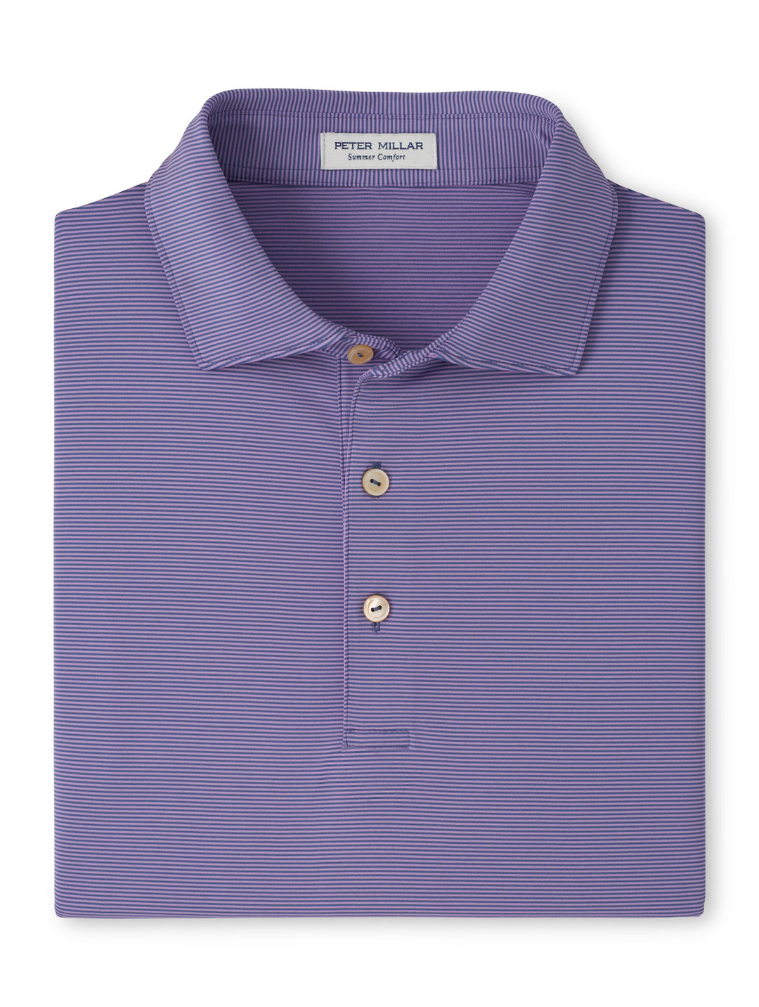 Peter Millar Jubilee Performance Jersey Polo "Lake Murray Dam Towers": Windsor Blue/Purple Iris