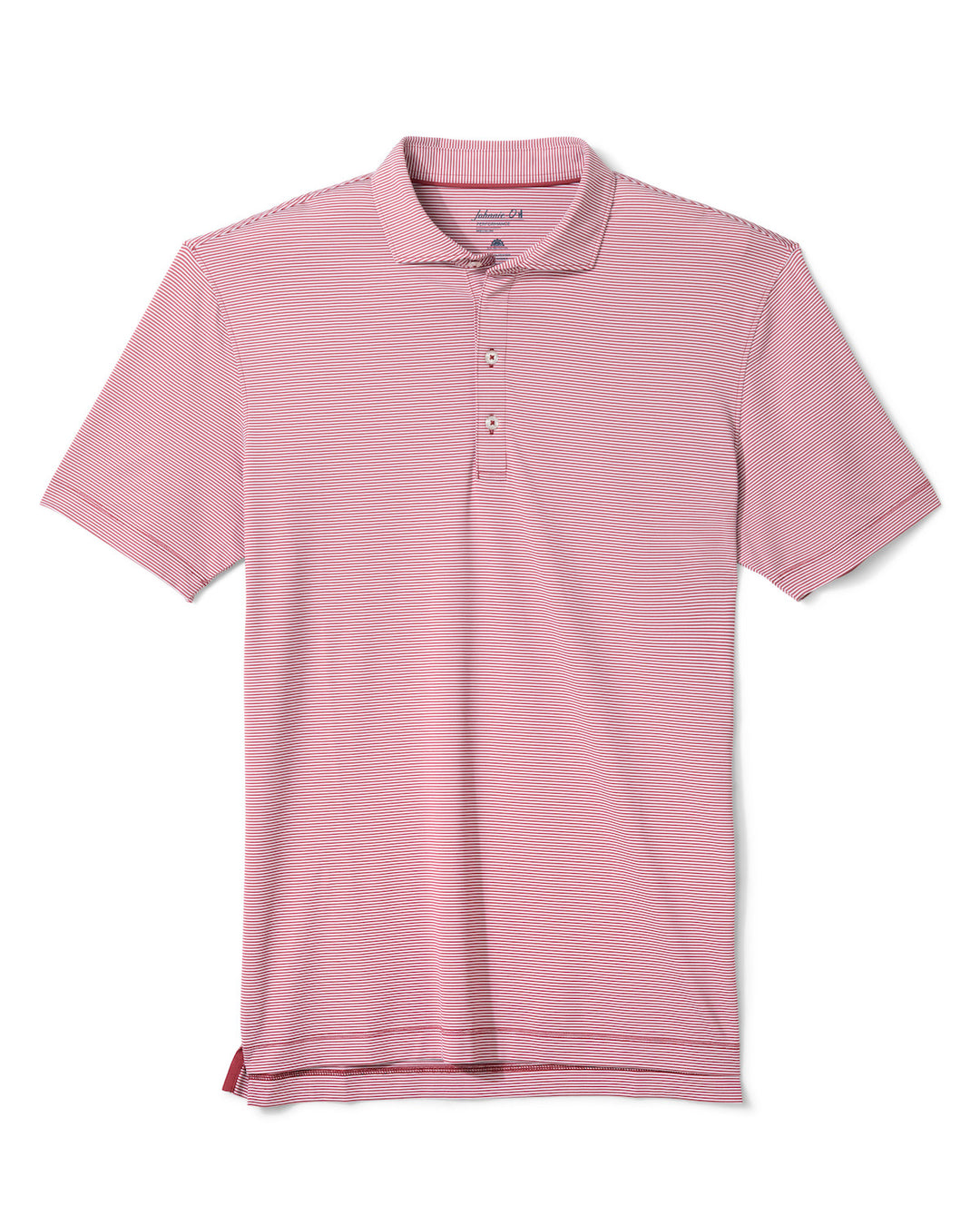 Johnnie-O Performance Jersey Polo - Lyndonn Stripe: Racing Red