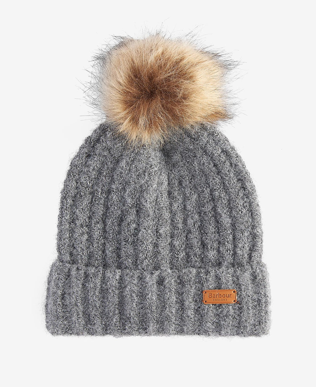 Barbour Saltburn Beanie & Tartan Scarf Gift Set: Grey Rose
