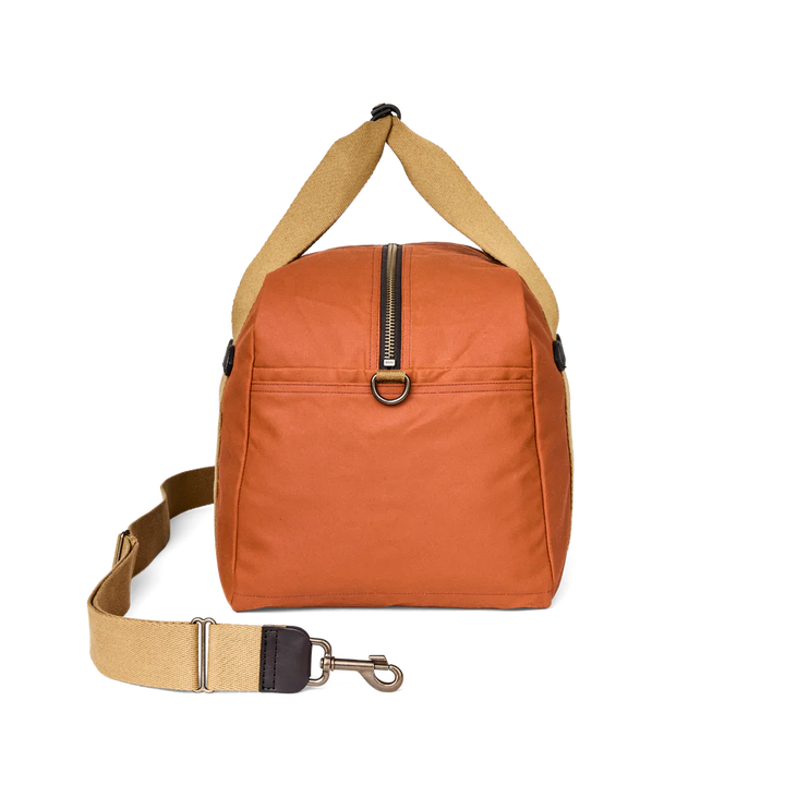 Filson Medium Tin Cloth Duffle Bag: Rust