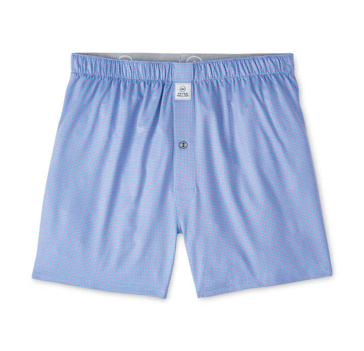 Peter Millar Phoenix Performance Boxer Short: Cottage Blue