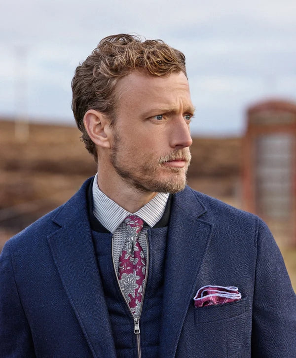 David Donahue The Jeremy Hybrid Soft Coat: Navy