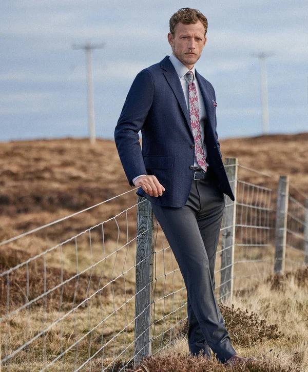 David Donahue The Jeremy Hybrid Soft Coat: Navy