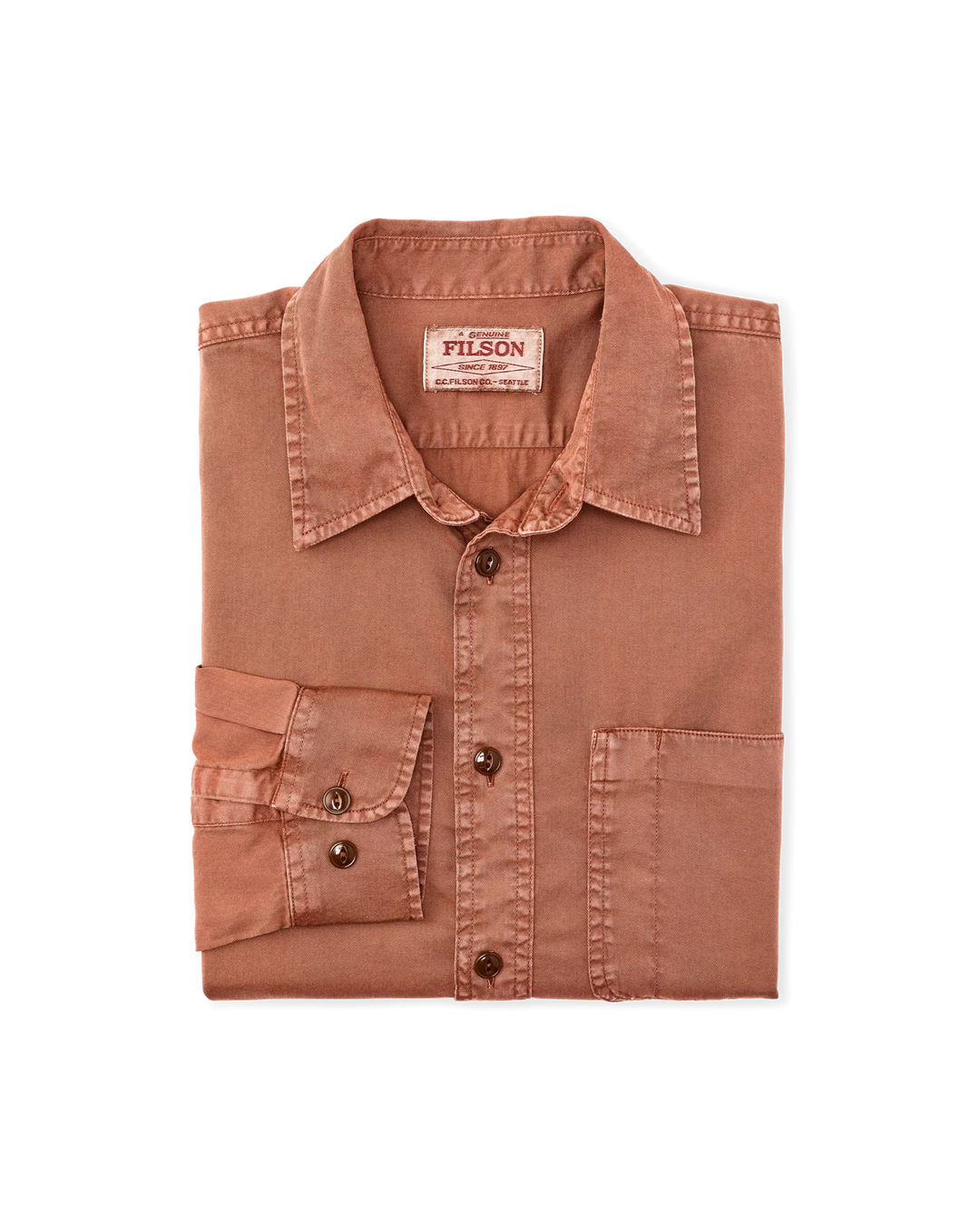 Filson 4.5-oz. Twill Shirt: Copper Brown