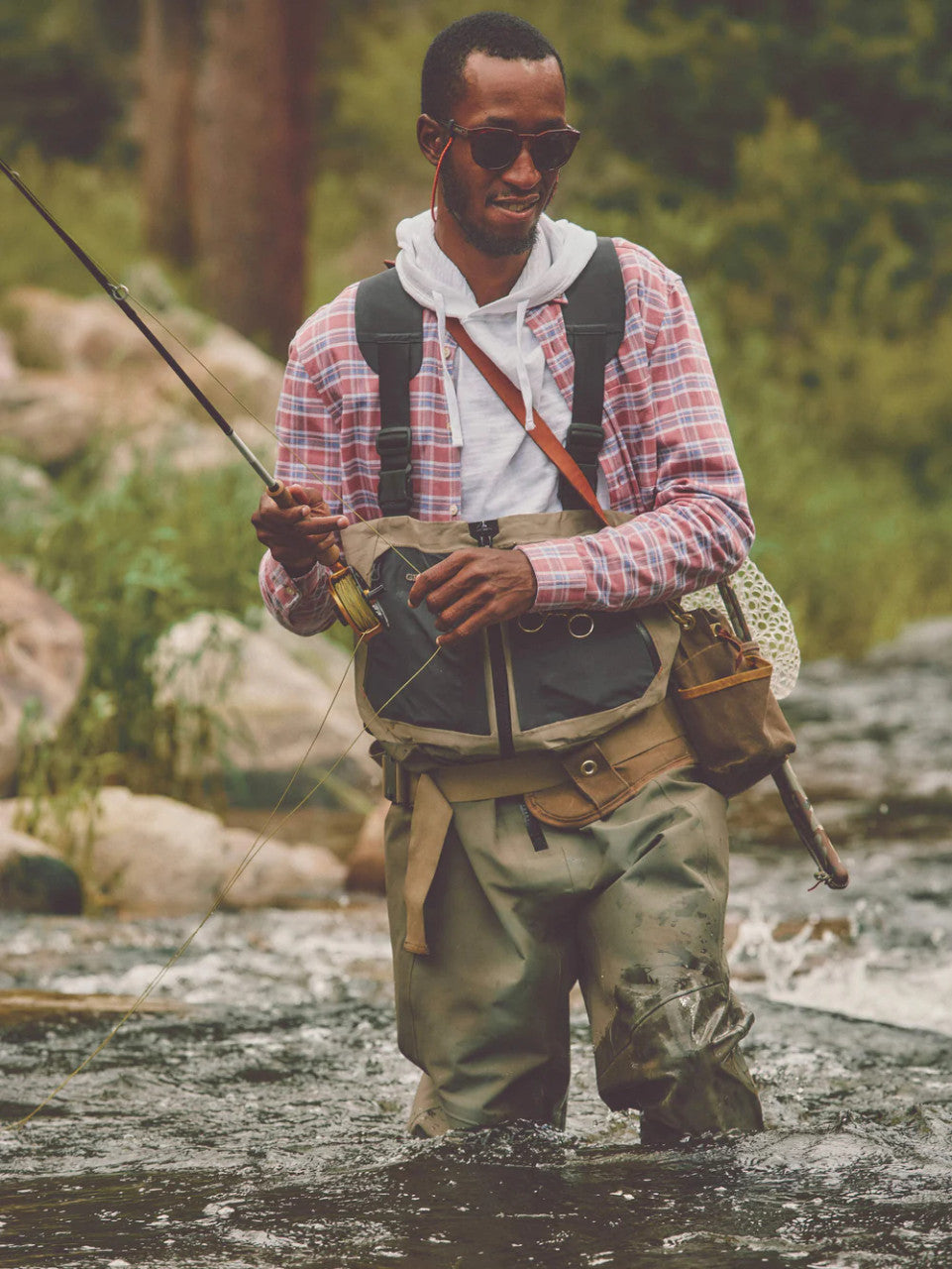 Faherty Coastline Knit Shirt: River Rose Plaid