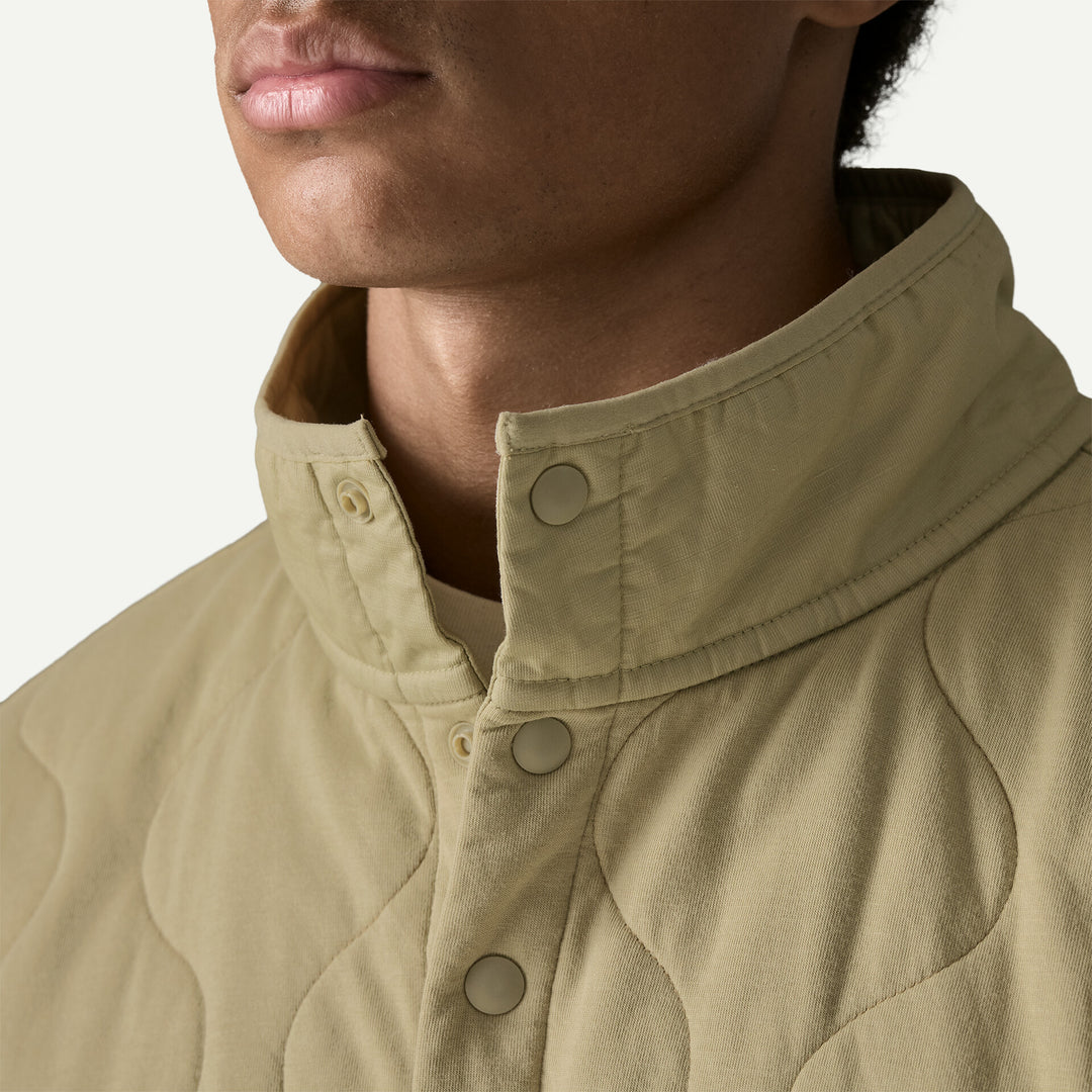 Patagonia Men's Daily Quilted Snap-T® Pullover: Weathered Stone