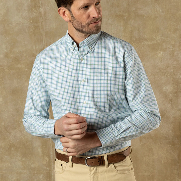 Duck Head Cotton Oxford Sport Shirt: Aspen Green