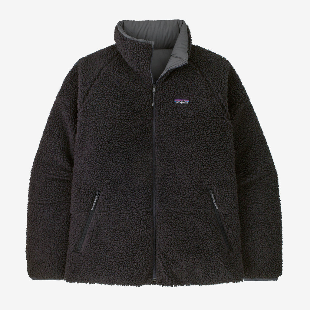 Patagonia Men's Reversible Silent Down Fleece Jacket: Forge Grey