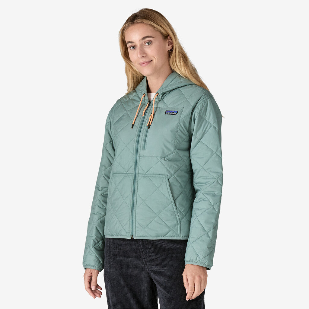 Patagonia Women's Diamond Quilted Bomber Hoody: Thermal Blue