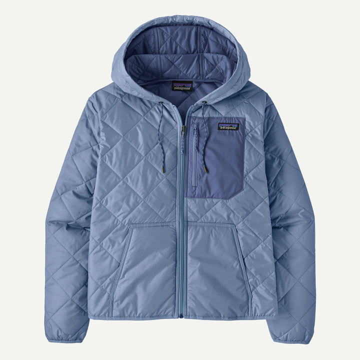 Patagonia Women's Diamond Quilted Bomber Hoody: Barnacle Blue