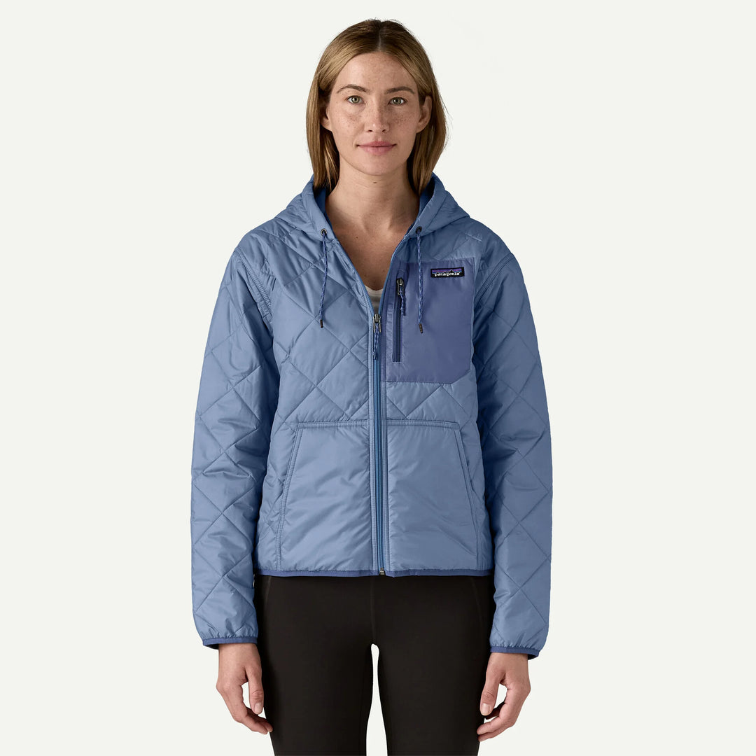 Patagonia Women's Diamond Quilted Bomber Hoody: Barnacle Blue