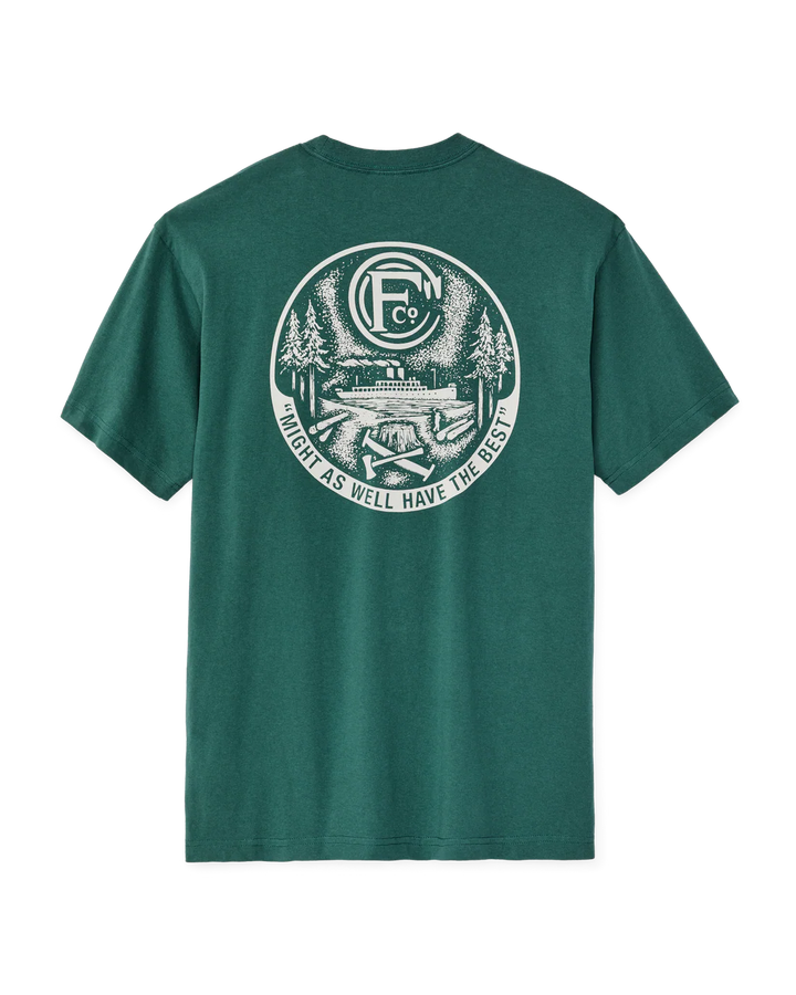 Filson Short Sleeve Forestry Graphic T-Shirt: Mallard Green