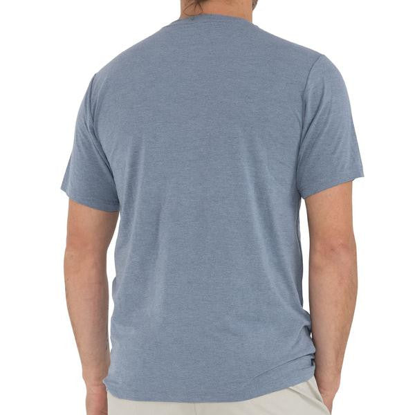 Free Fly Bamboo Flex Pocket Tee - Heather Blue Dusk