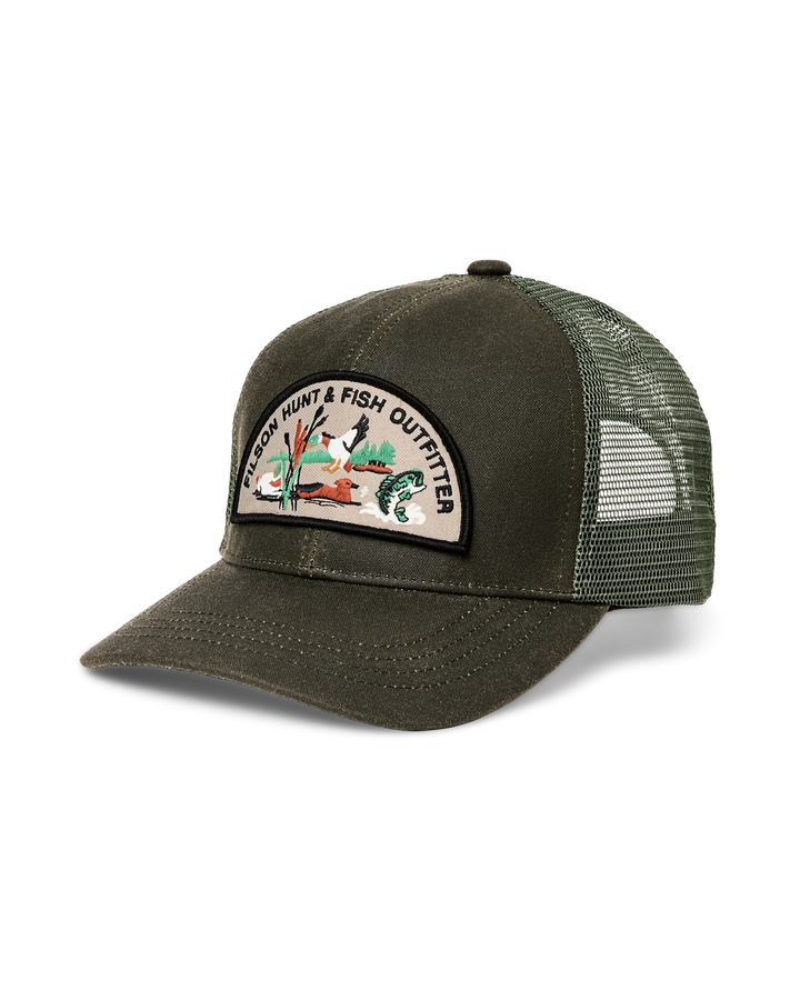 Filson Hunt Fish Logger Mesh Cap: Otter Green