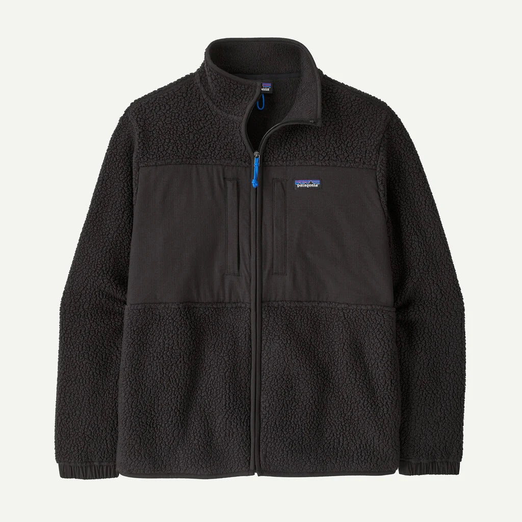Patagonia Men's Retro Pile Fleece Patch Jacket: Black