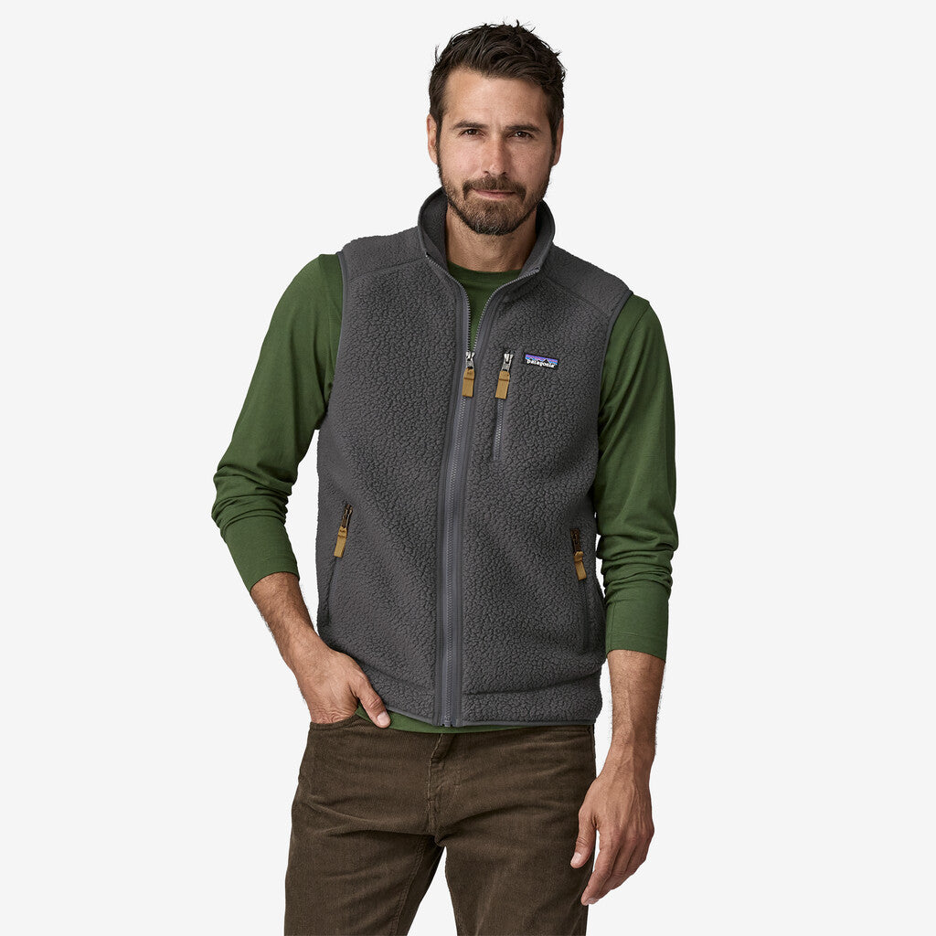 Patagonia Men's Retro Pile Fleece Vest: Forge Grey