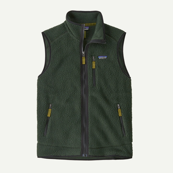 Patagonia Men's Retro Pile Fleece Vest: Old Growth Green