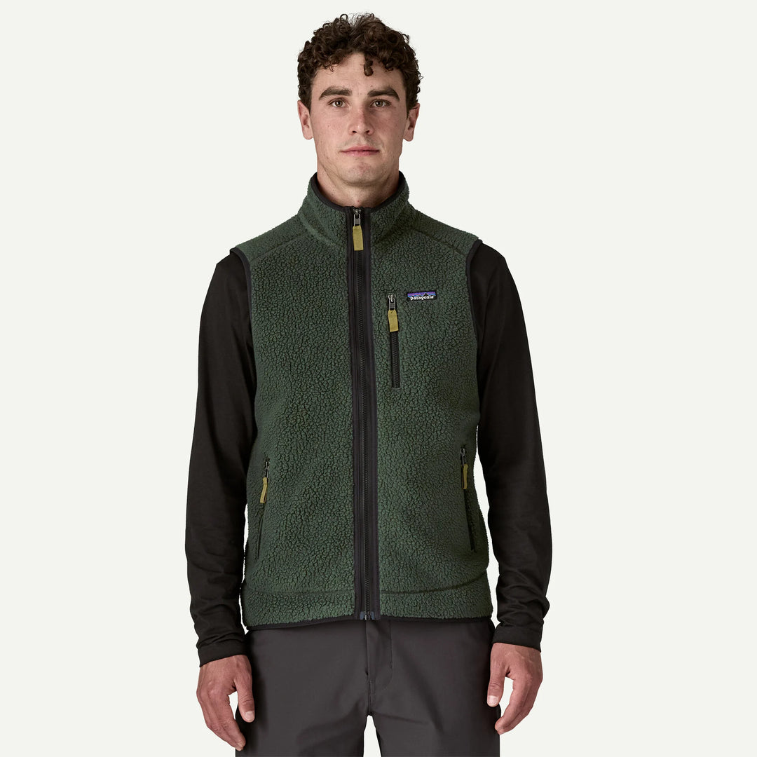 Patagonia Men's Retro Pile Fleece Vest: Old Growth Green