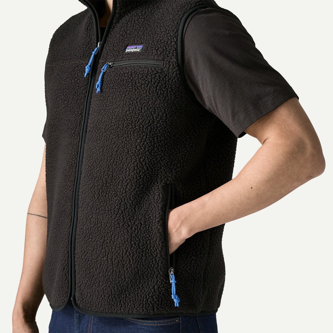Patagonia Men's Retro Pile Fleece Vest: Black