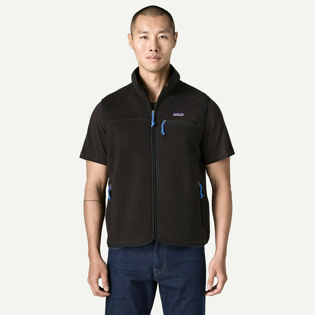 Patagonia Men's Retro Pile Fleece Vest: Black