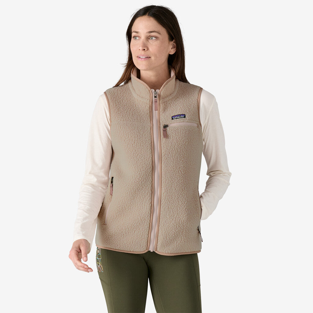 Patagonia Women's Retro Pile Fleece Vest: Shroom Taupe