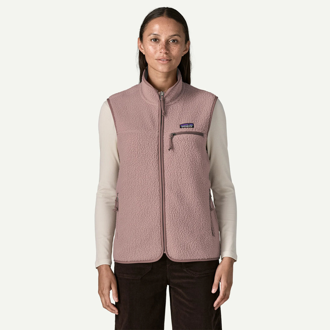 Patagonia Women's Retro Pile Fleece Vest: Stingray Mauve