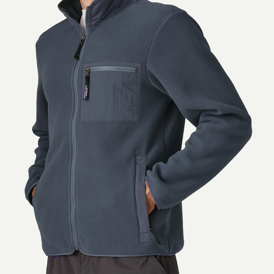 Patagonia Men's Synchilla® Fleece Jacket: Smolder Blue w/ Smolder Blue