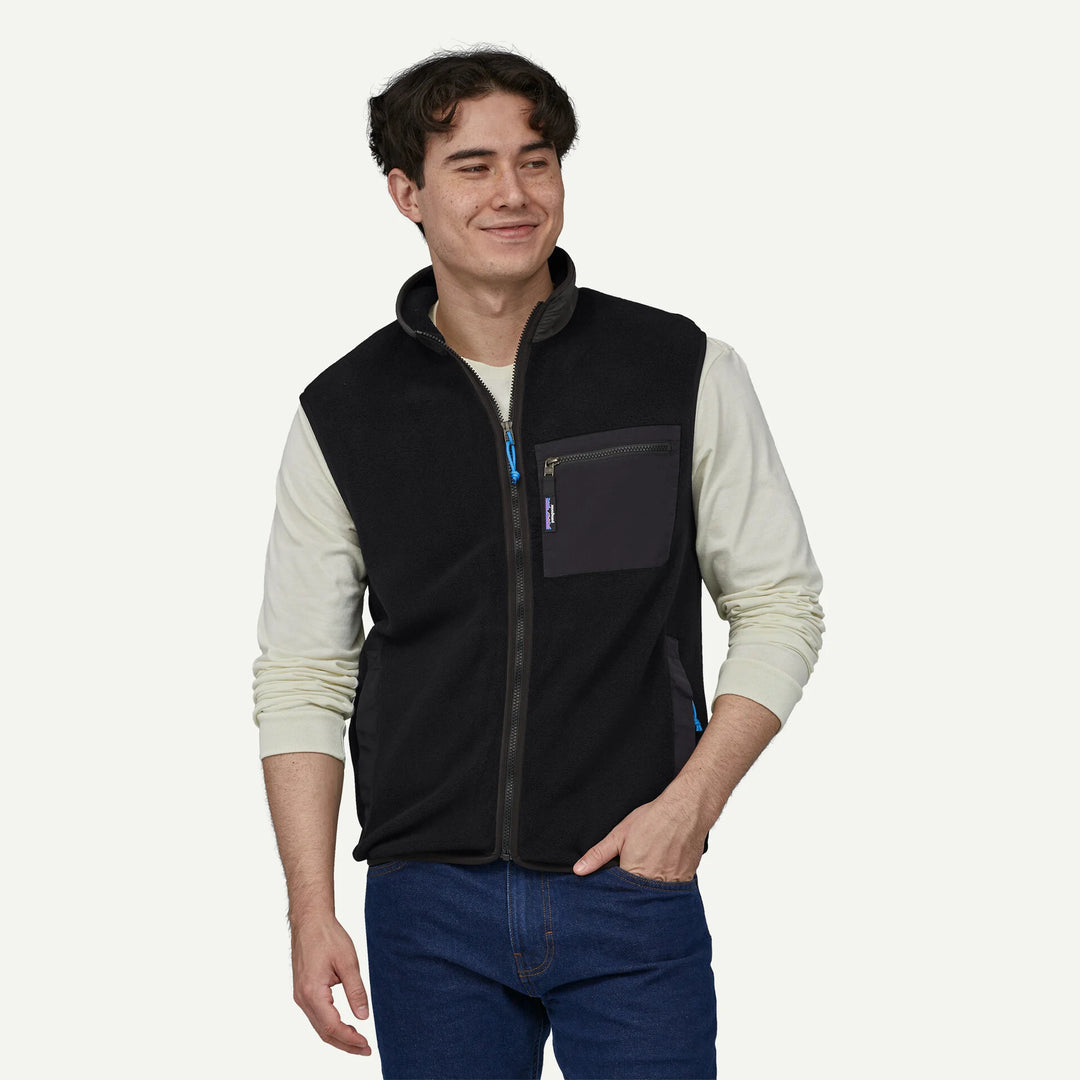 Patagonia Men's Synchilla® Fleece Vest: Black Solid
