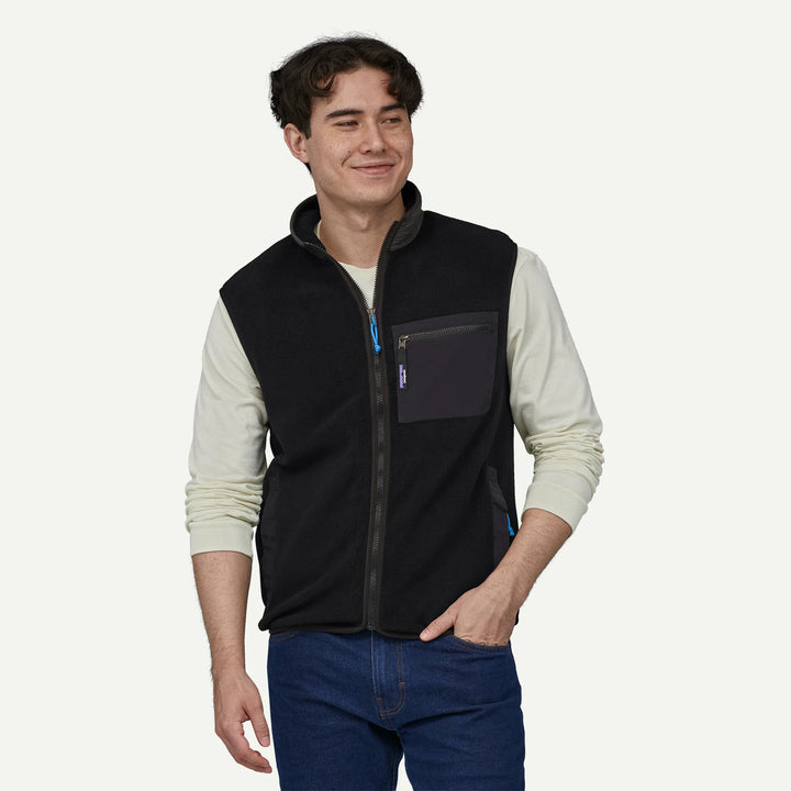 Patagonia Men's Synchilla® Fleece Vest: Black Solid