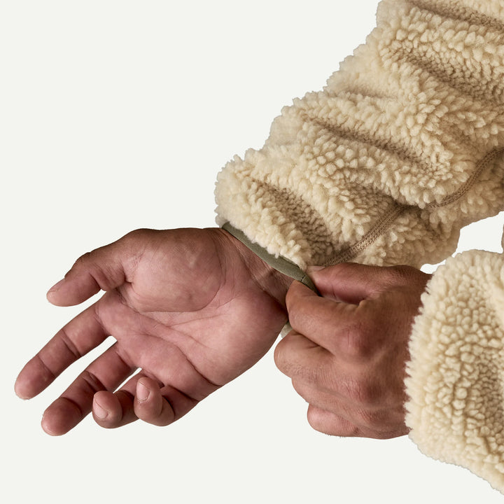 Patagonia Men's Classic Retro-X® Fleece Jacket: Dark Natural w/ Basin Green