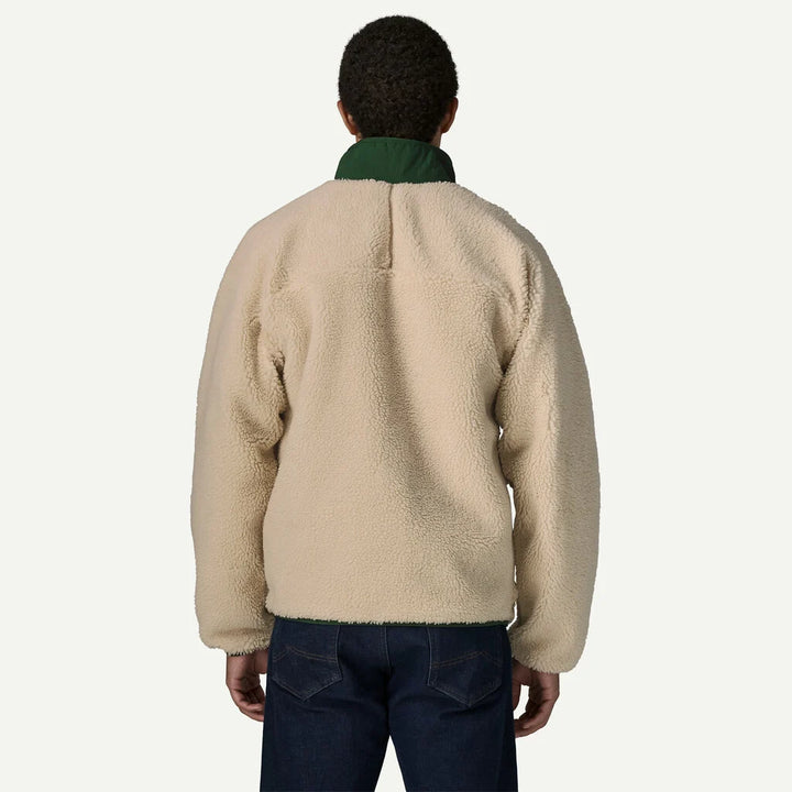 Patagonia Men's Classic Retro-X® Fleece Jacket: Dark Natural w/ Treeline Green