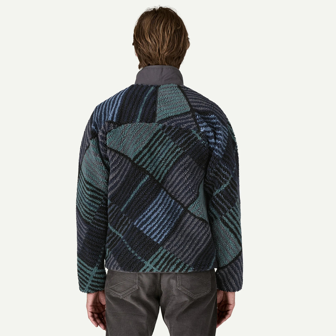 Patagonia Men's Classic Retro-X® Fleece Jacket: Rainfall Quilt - Ink Black