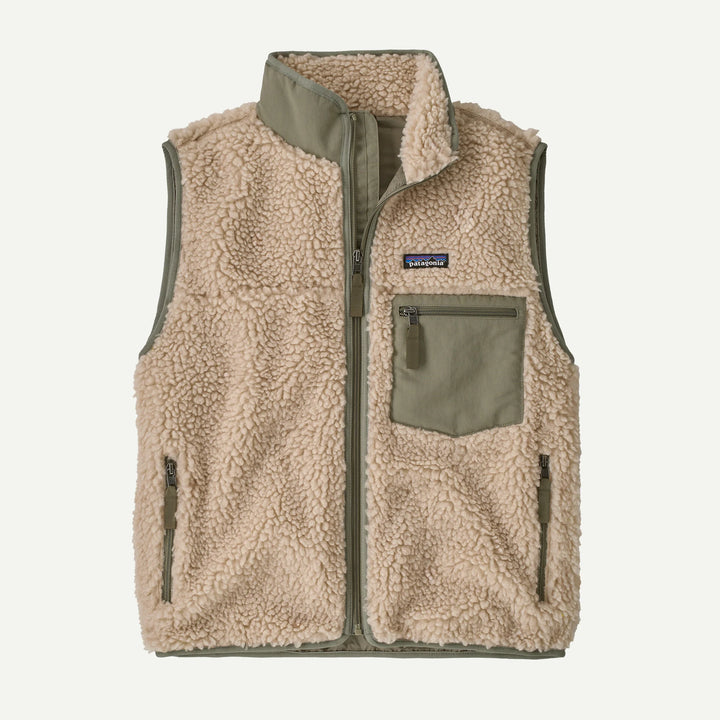 Patagonia Women's Classic Retro-X® Fleece Vest: Dark Natural w/ River Rock Green