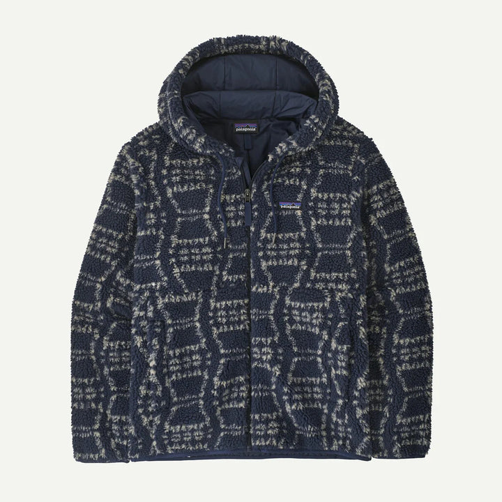 Patagonia Men's Retro-X® Fleece Hoody Jacket: Snowshoe Hare - New Navy