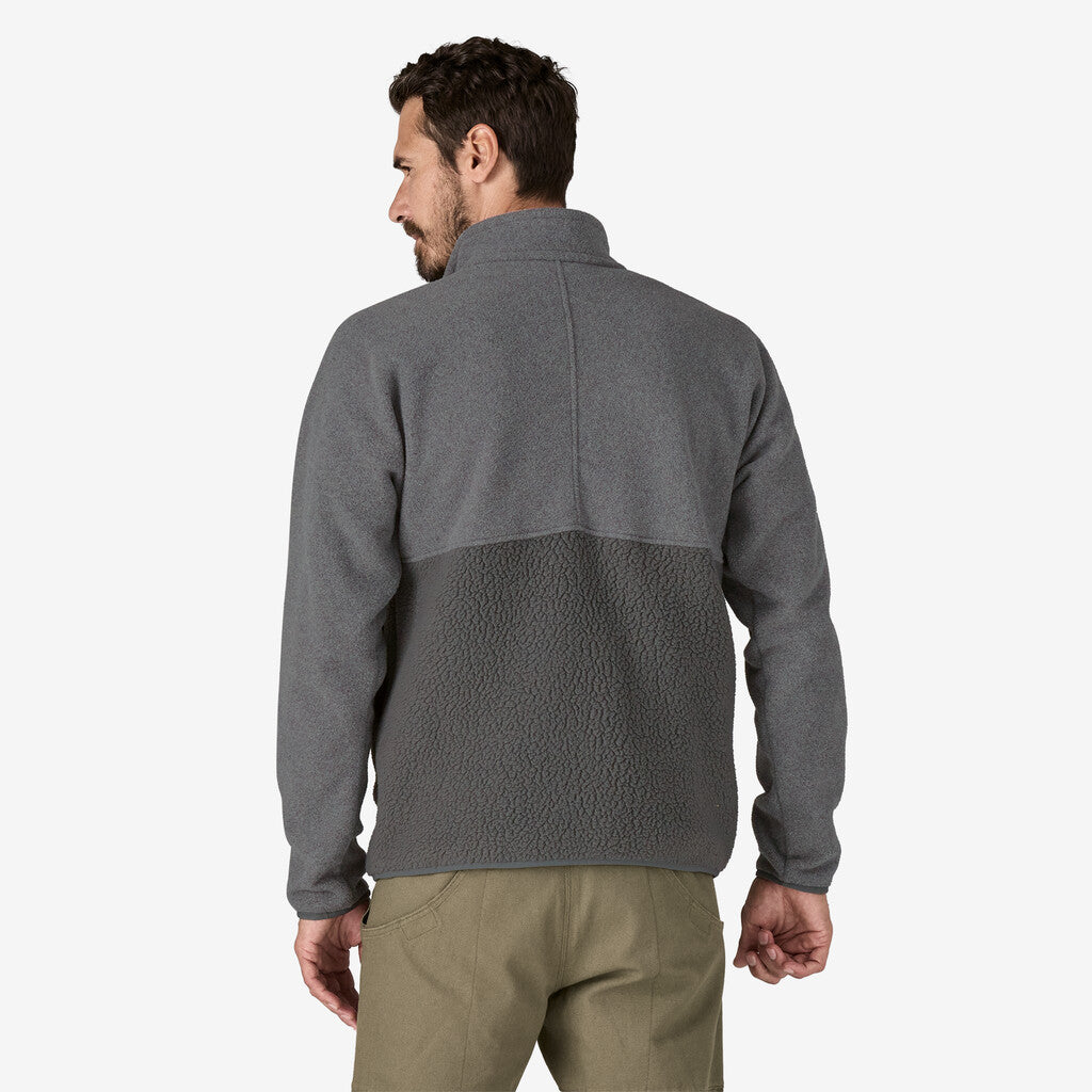 Patagonia Men's Retro Pile Half-Snap Fleece Pullover: Forge Grey