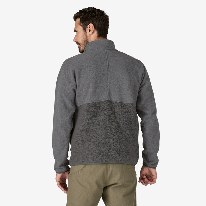Patagonia Men's Retro Pile Half-Snap Fleece Pullover: Forge Grey