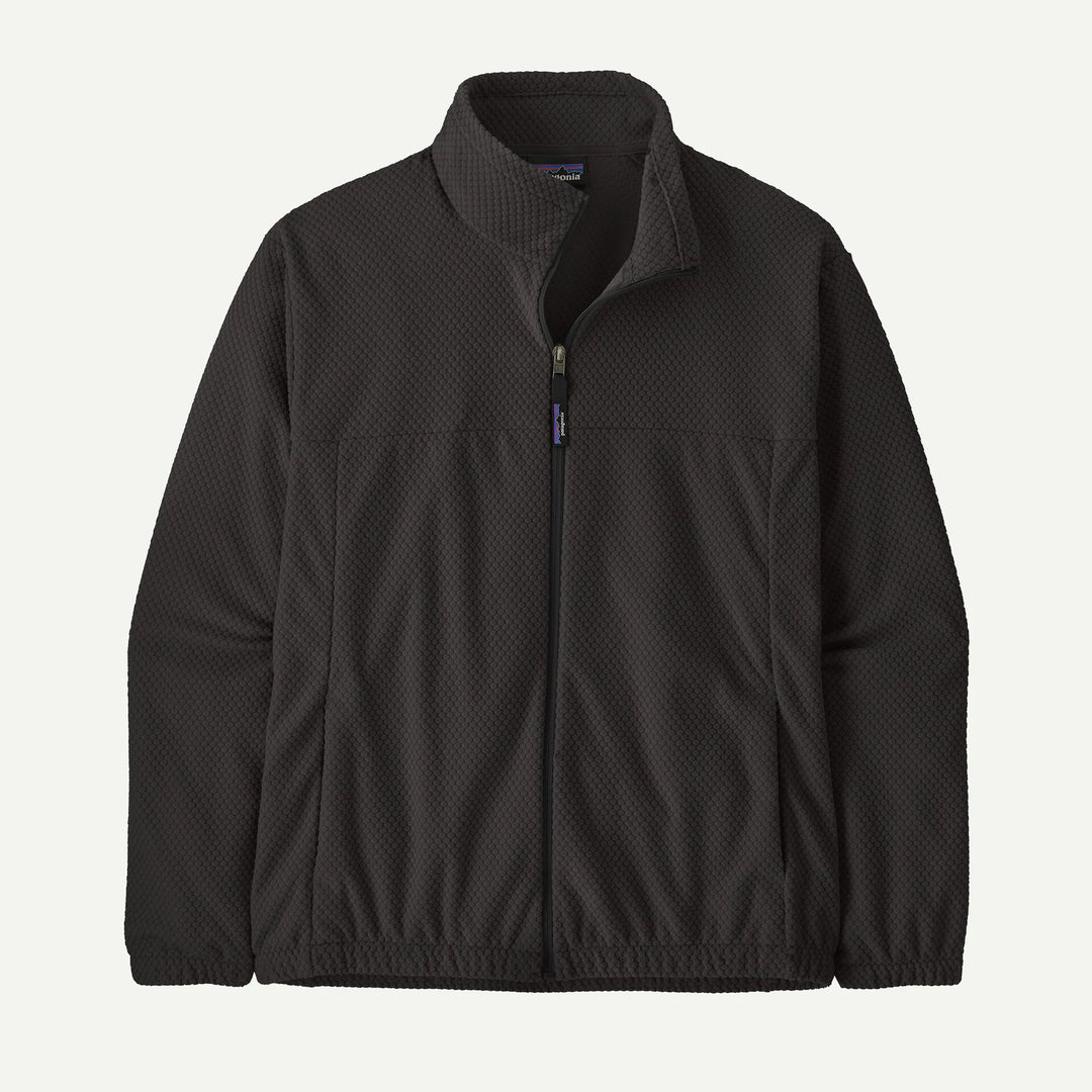 Patagonia Men's Textured Fleece Jacket: Black
