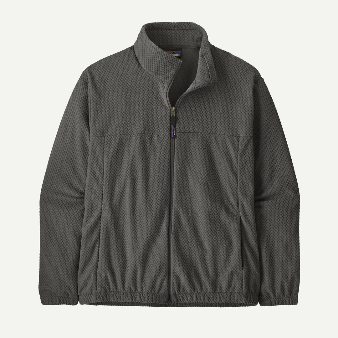 Patagonia Men's Textured Fleece Jacket: Forge Grey